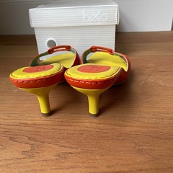 Vintage Bolo Orange, Yellow, and Blue Sandals - Picture 3 of 8